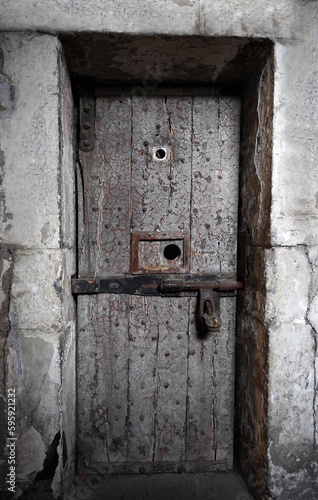 old prison cell door