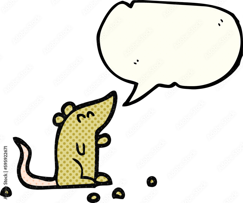freehand drawn comic book speech bubble cartoon mouse freehand drawn comic book speech bubble cartoon mouse