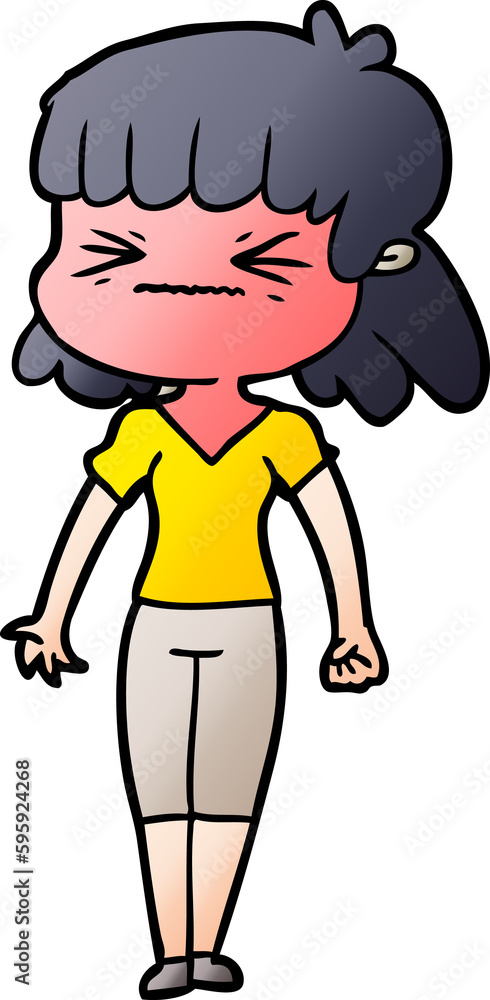 cartoon angry girl cartoon angry girl