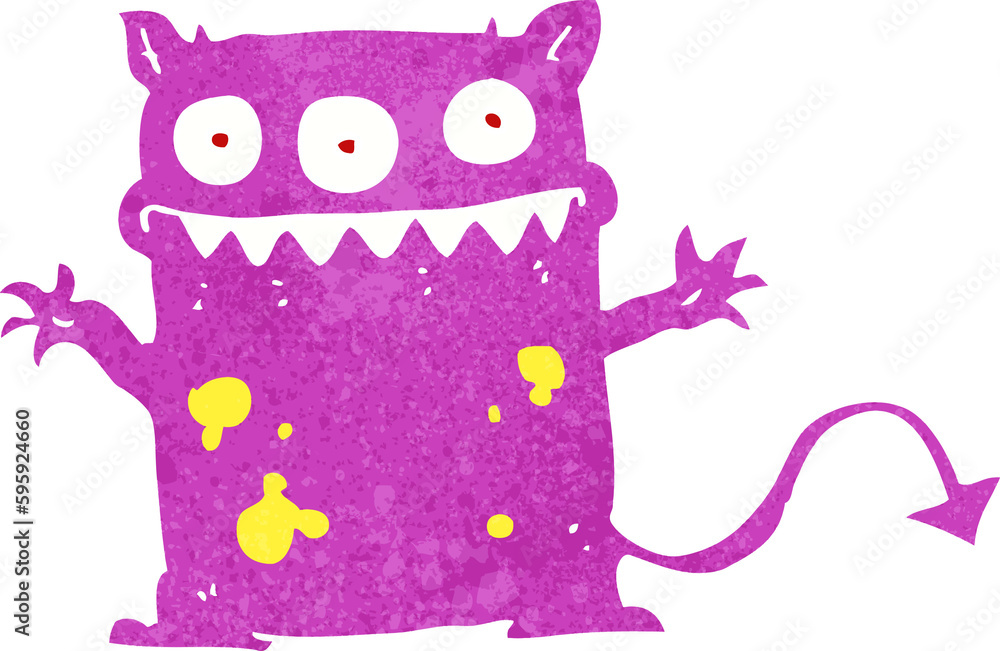 cartoon little monster