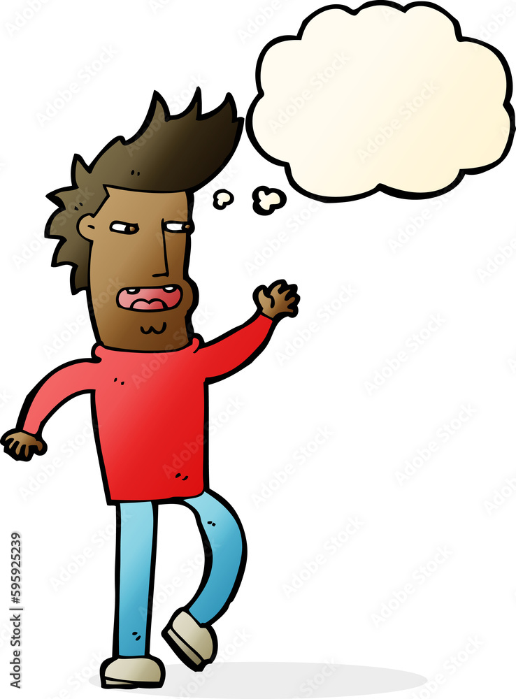 cartoon loudmouth man with thought bubble cartoon loudmouth man with thought bubble