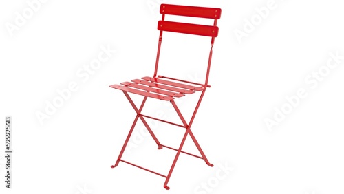 red folding chair