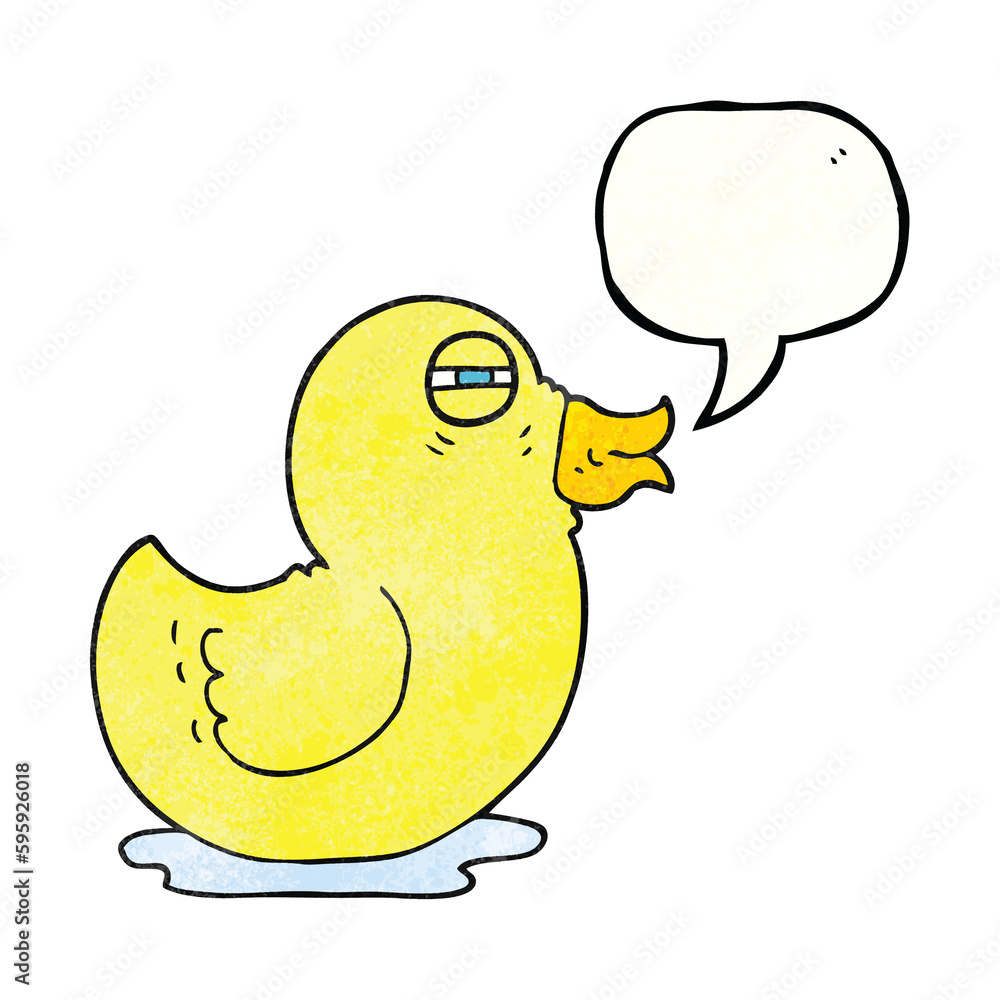 freehand speech bubble textured cartoon rubber duck freehand speech bubble textured cartoon rubber duck