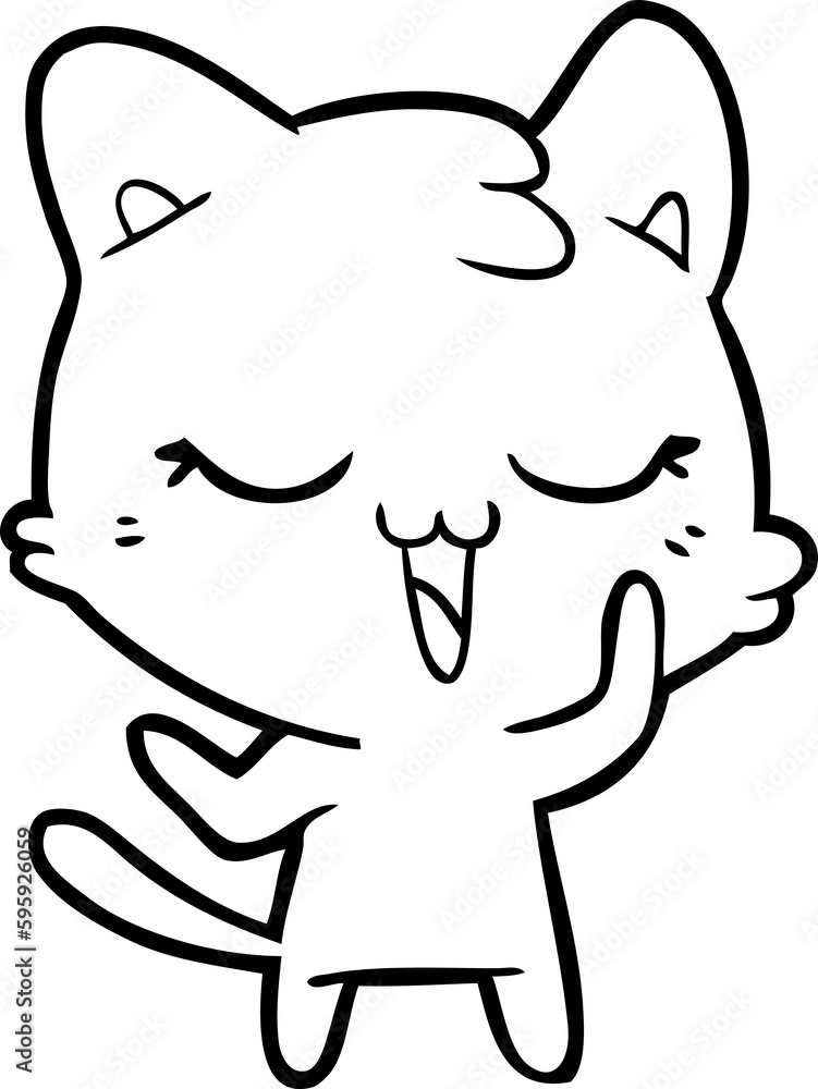 happy cartoon cat happy cartoon cat