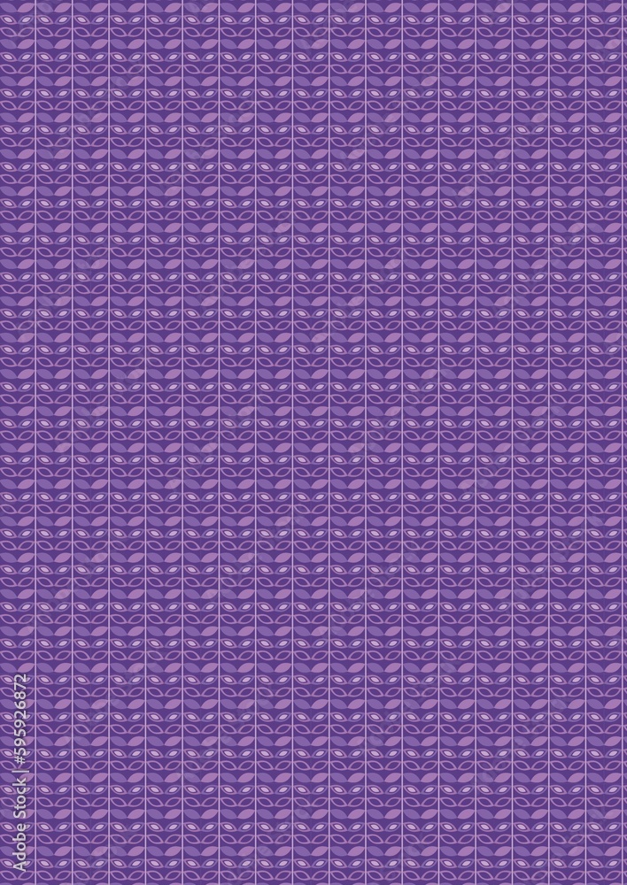 Fototapeta premium Regularly aligned purple leaf pattern