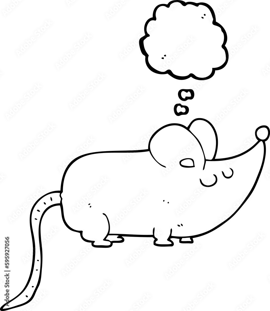 cute freehand drawn thought bubble cartoon mouse cute freehand drawn thought bubble cartoon mouse