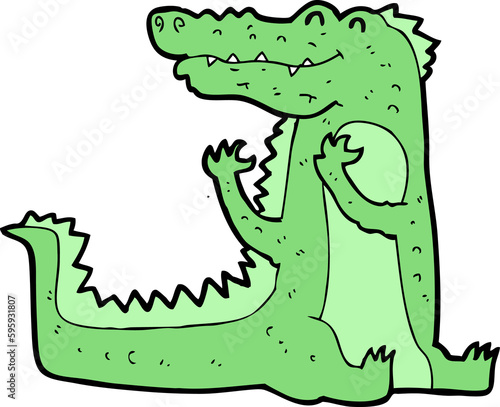 cartoon crocodile © lineartestpilot