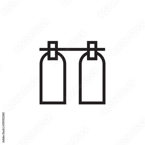 Camping Diving Tanks Outline Icon