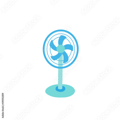 Electric fan vector icon isolated on white background. Cartoon electric fan .