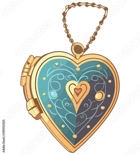 Golden heart necklace for a special gift