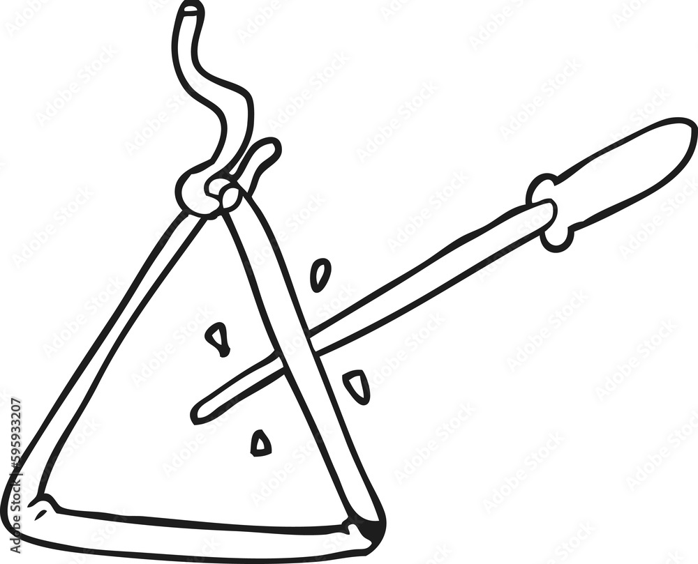 freehand drawn black and white cartoon triangle freehand drawn black and white cartoon triangle