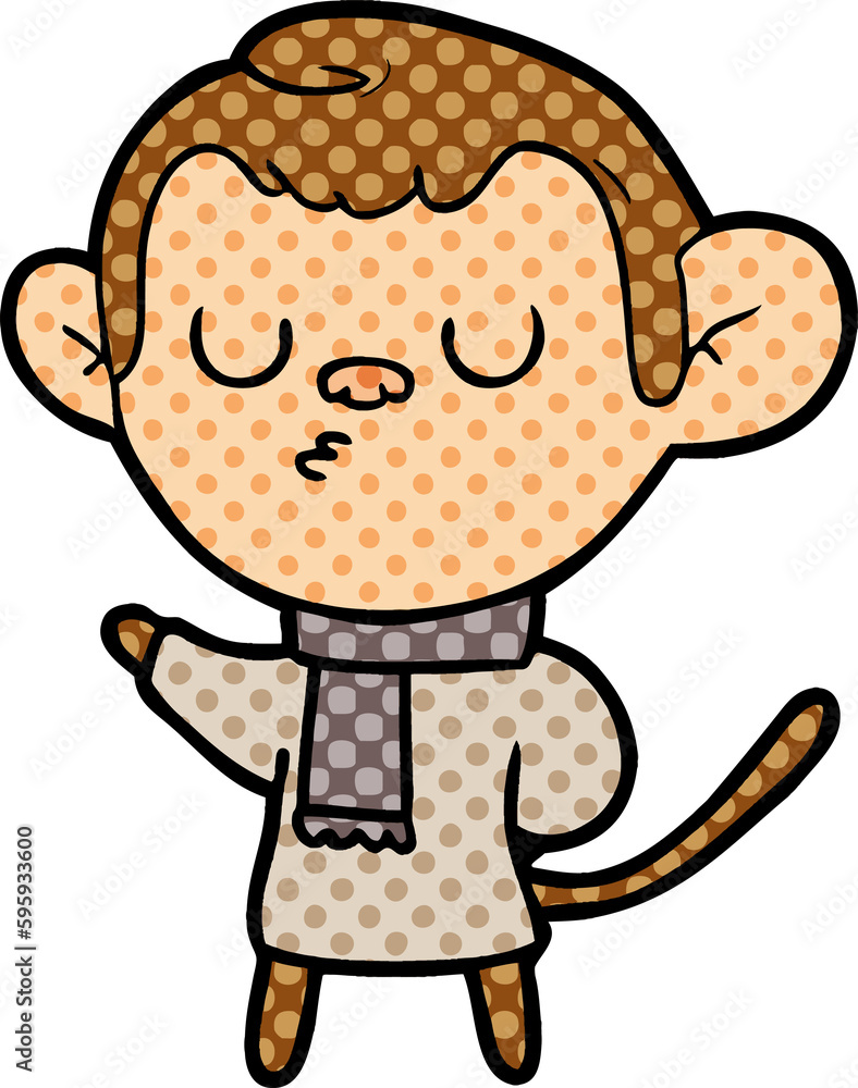 Obraz premium cartoon monkey