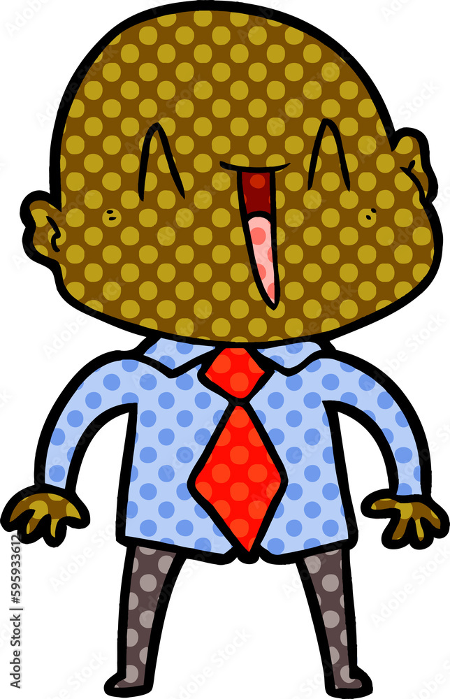 happy cartoon bald man happy cartoon bald man
