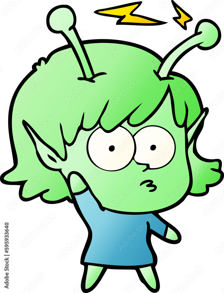 cartoon alien girl cartoon alien girl