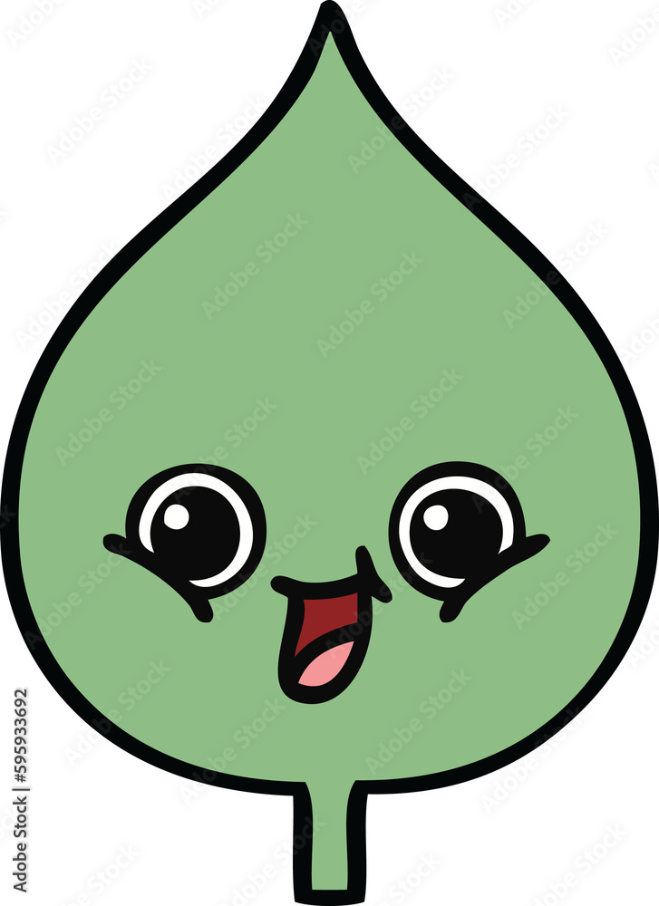 cute cartoon of a expressional leaf cute cartoon of a expressional leaf