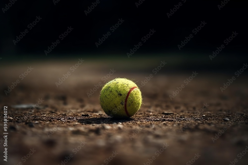 One tennis ball. Generative AI