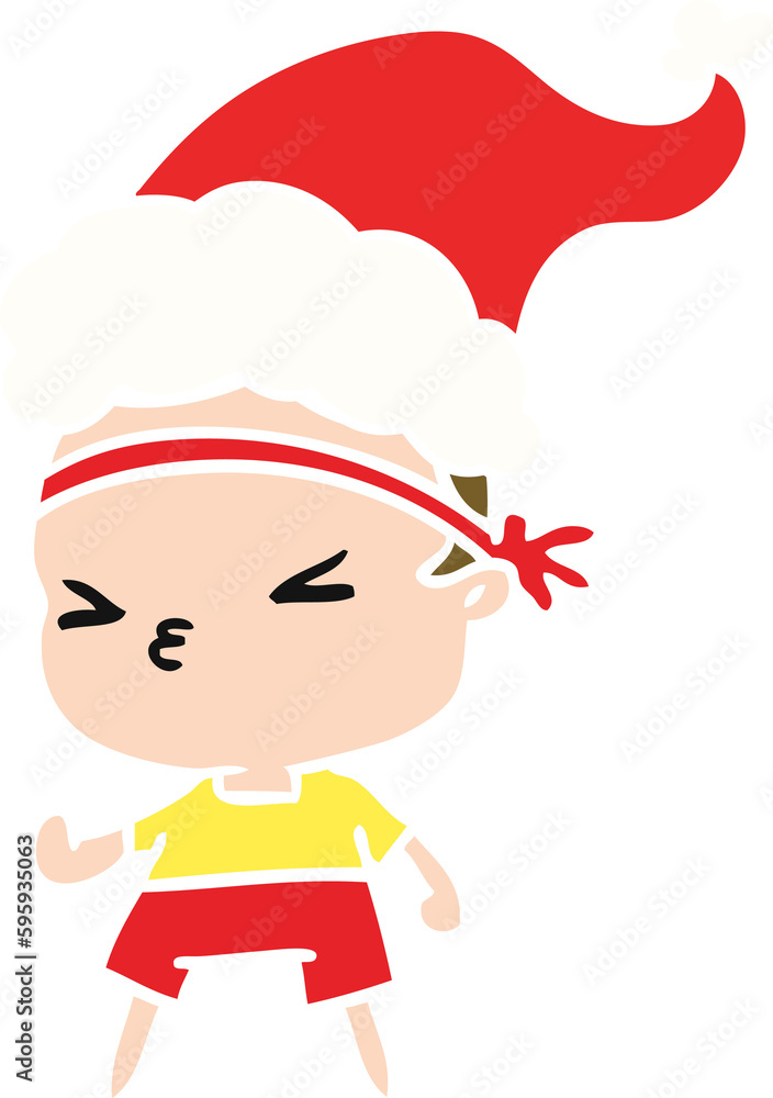 hand drawn christmas cartoon of kawaii boy hand drawn christmas cartoon of kawaii boy