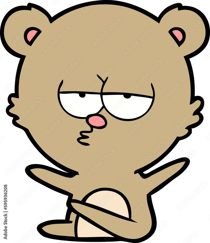 bored bear cartoon