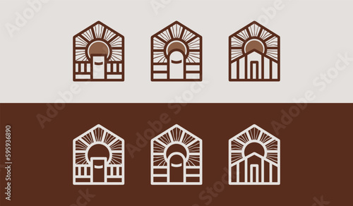Barn Cabin Logo. Universal creative premium symbol. Vector sign icon logo template. Vector illustration