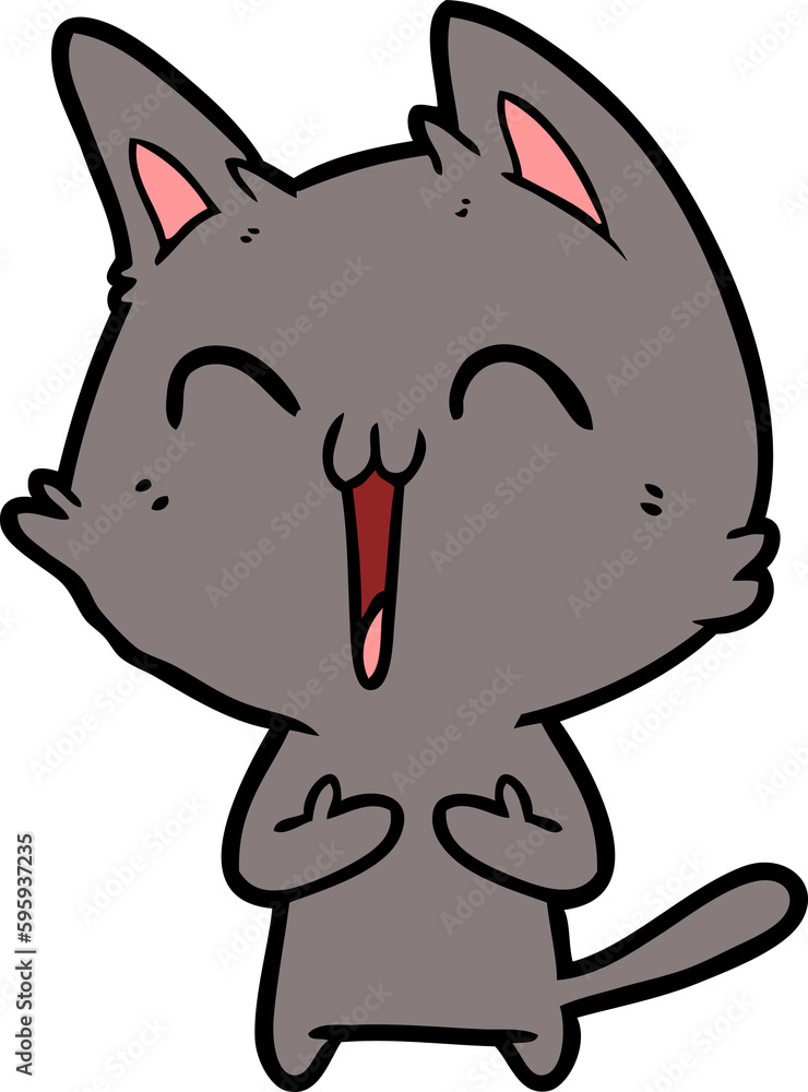 happy cartoon cat happy cartoon cat