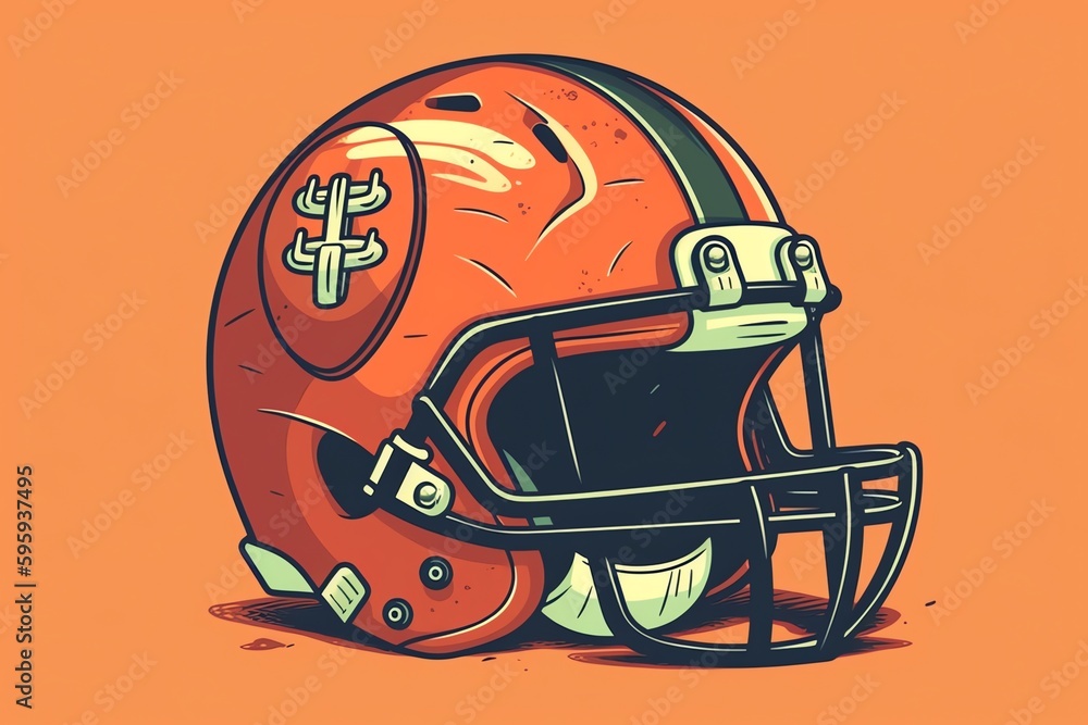 Fototapeta premium American football vector illustration. Generative AI