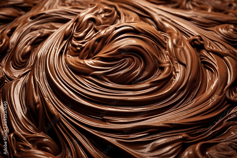 Amazing Chocolate Swirls And Backgrounds. Generative AI Amazing Chocolate Swirls And Backgrounds. Generative AI