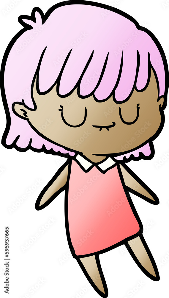 Fototapeta premium cartoon woman