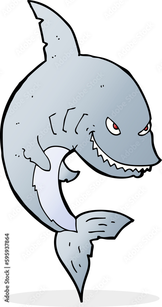 Obraz premium funny cartoon shark