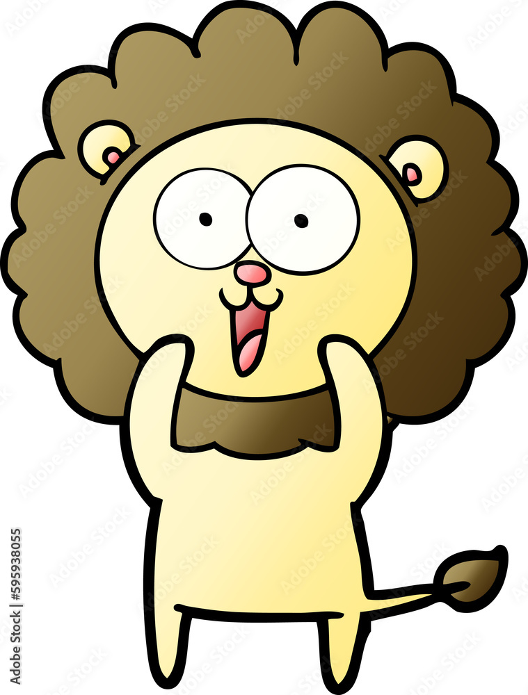 happy cartoon lion happy cartoon lion