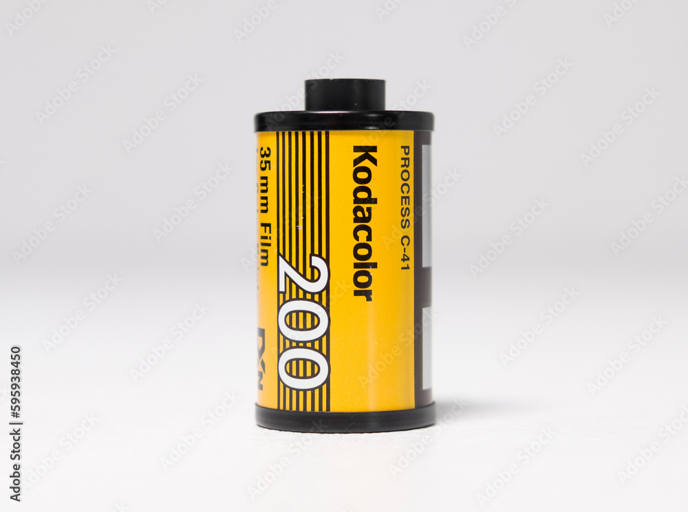 kent, uk 01.01.2023 kodacolor kodak c41 200 iso 35mm camera film