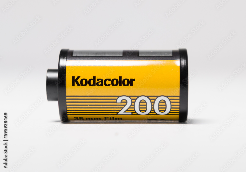 kent, uk 01.01.2023 kodacolor kodak c41 200 iso 35mm camera film