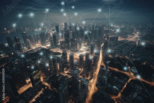 Smart city, IoT, technology for smart living adaptation and application development. Generative AI