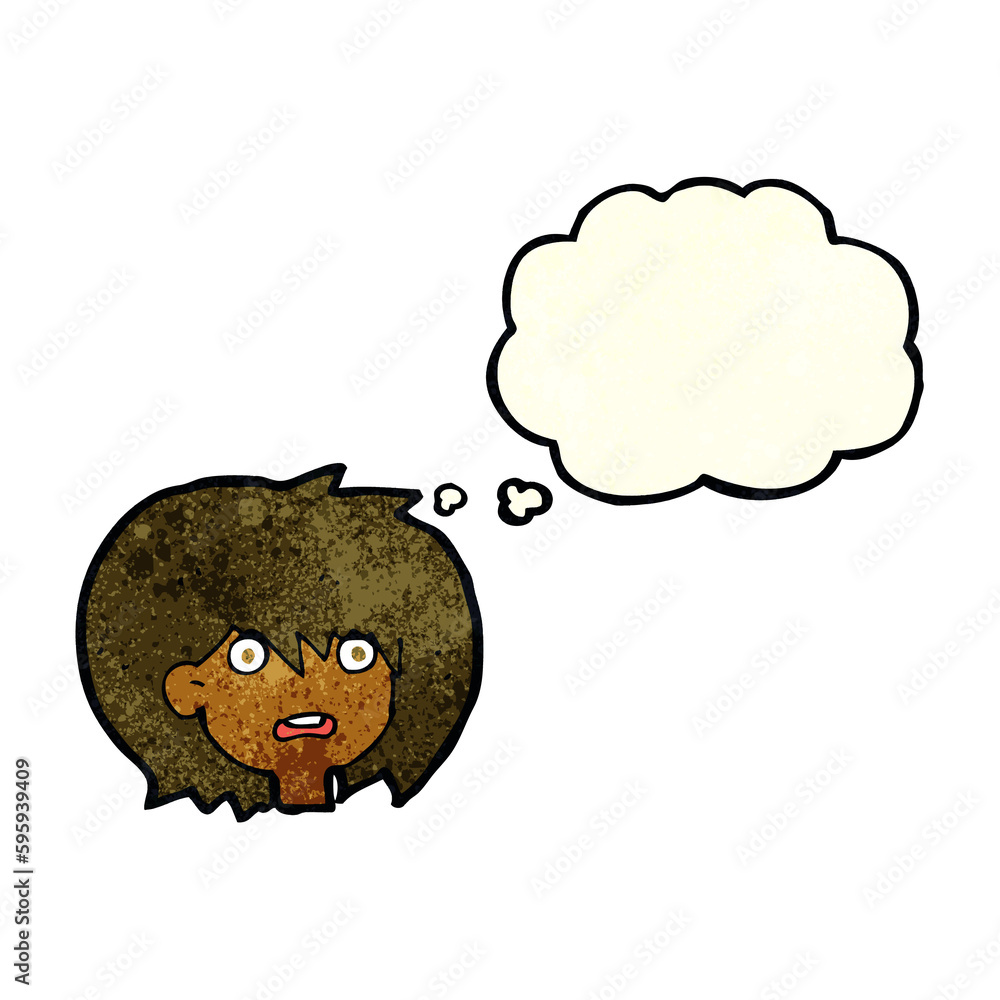 cartoon shocked expression with thought bubble cartoon shocked expression with thought bubble