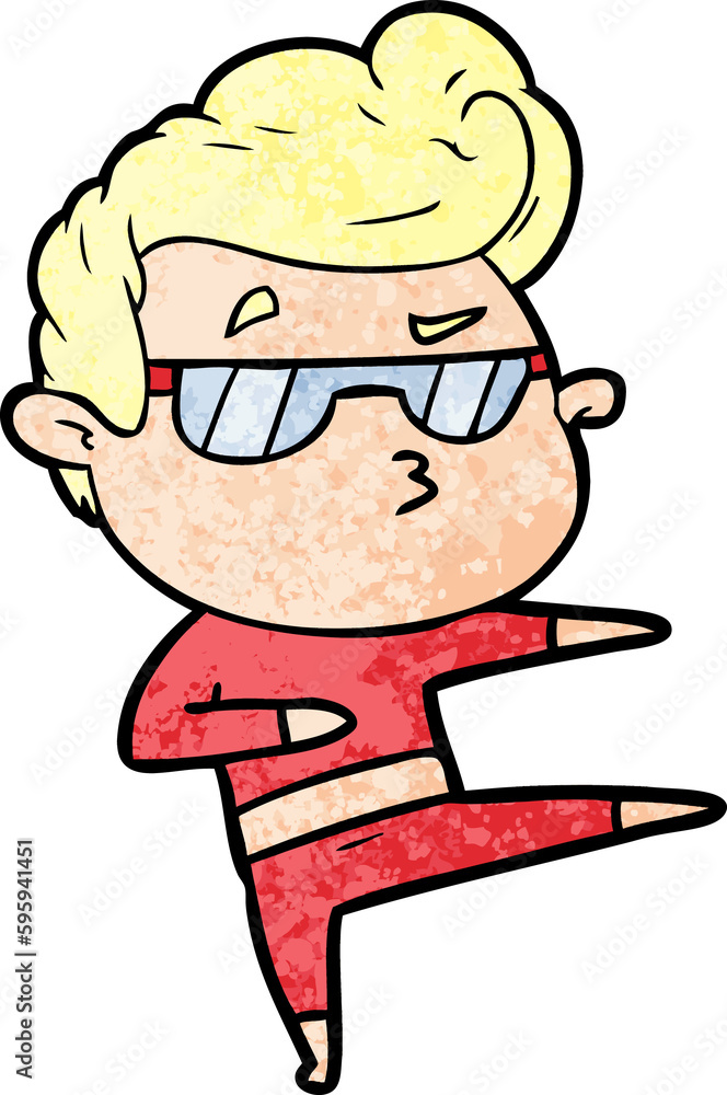 cartoon cool guy