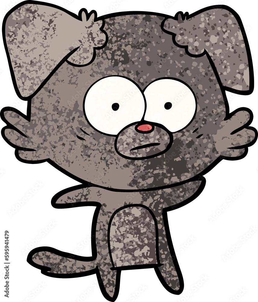 Fototapeta premium nervous dog cartoon
