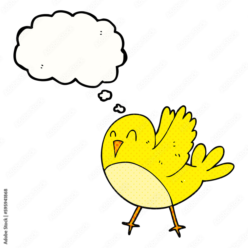 freehand drawn thought bubble cartoon bird freehand drawn thought bubble cartoon bird