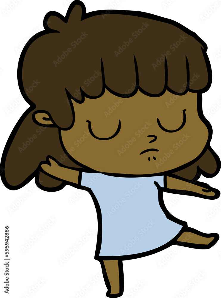 cartoon indifferent woman dancing cartoon indifferent woman dancing
