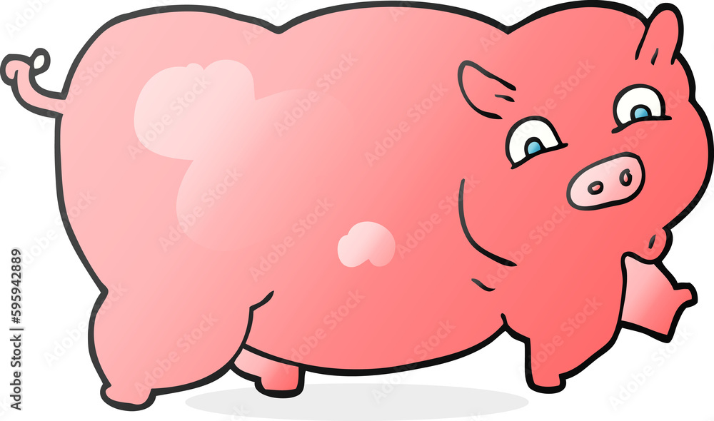 freehand drawn cartoon pig freehand drawn cartoon pig