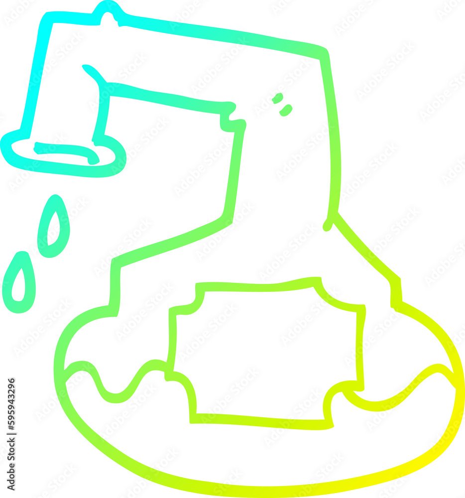 cold gradient line drawing of a cartoon science tube cold gradient line drawing of a cartoon science tube