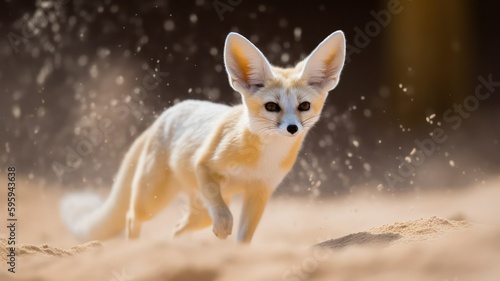 Fennec fox in the desert