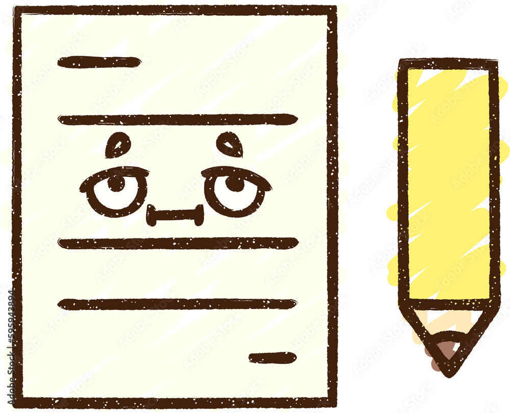 Fototapeta premium Paper Chalk Drawing