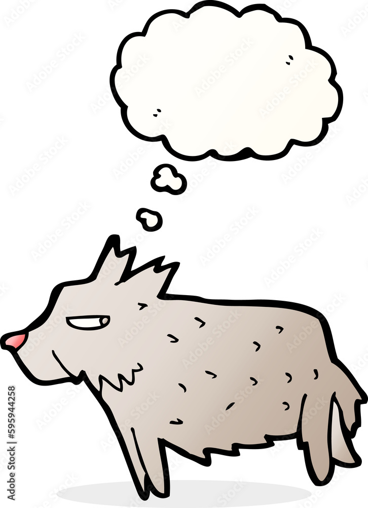 cartoon terrier with thought bubble cartoon terrier with thought bubble