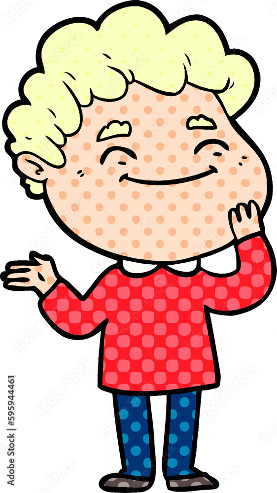 Fototapeta premium cartoon friendly man