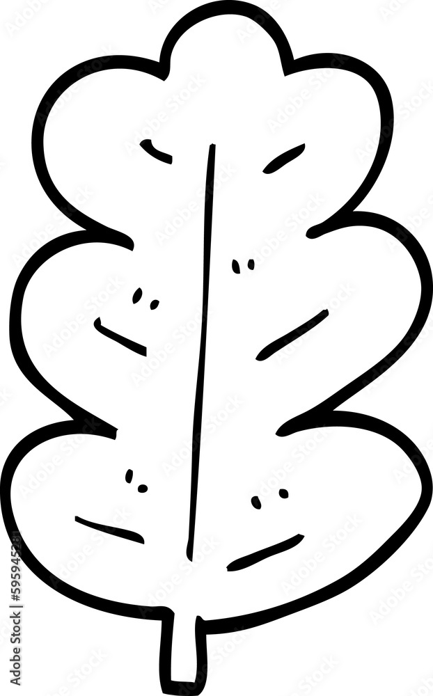 line drawing cartoon oak leaf line drawing cartoon oak leaf