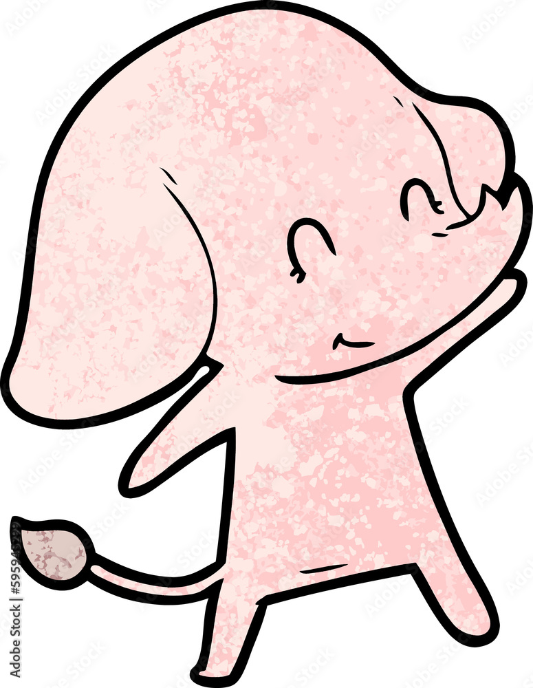 Obraz premium cute cartoon elephant