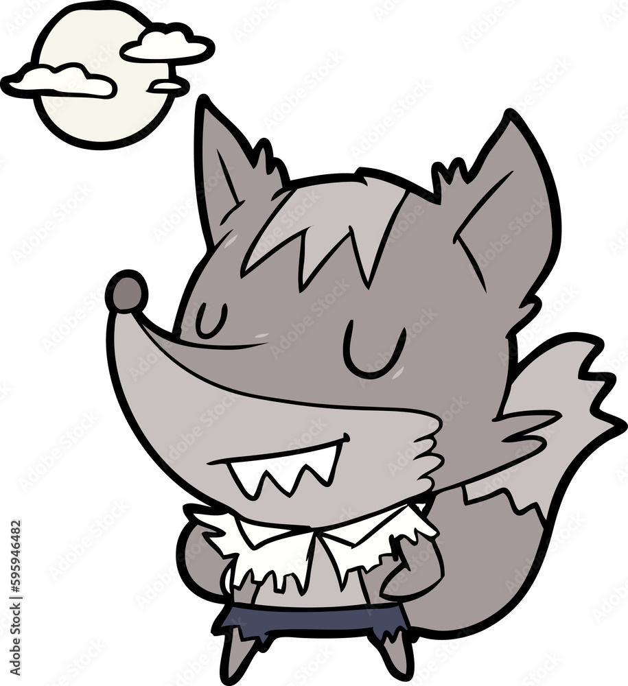 cartoon halloween werewolf
