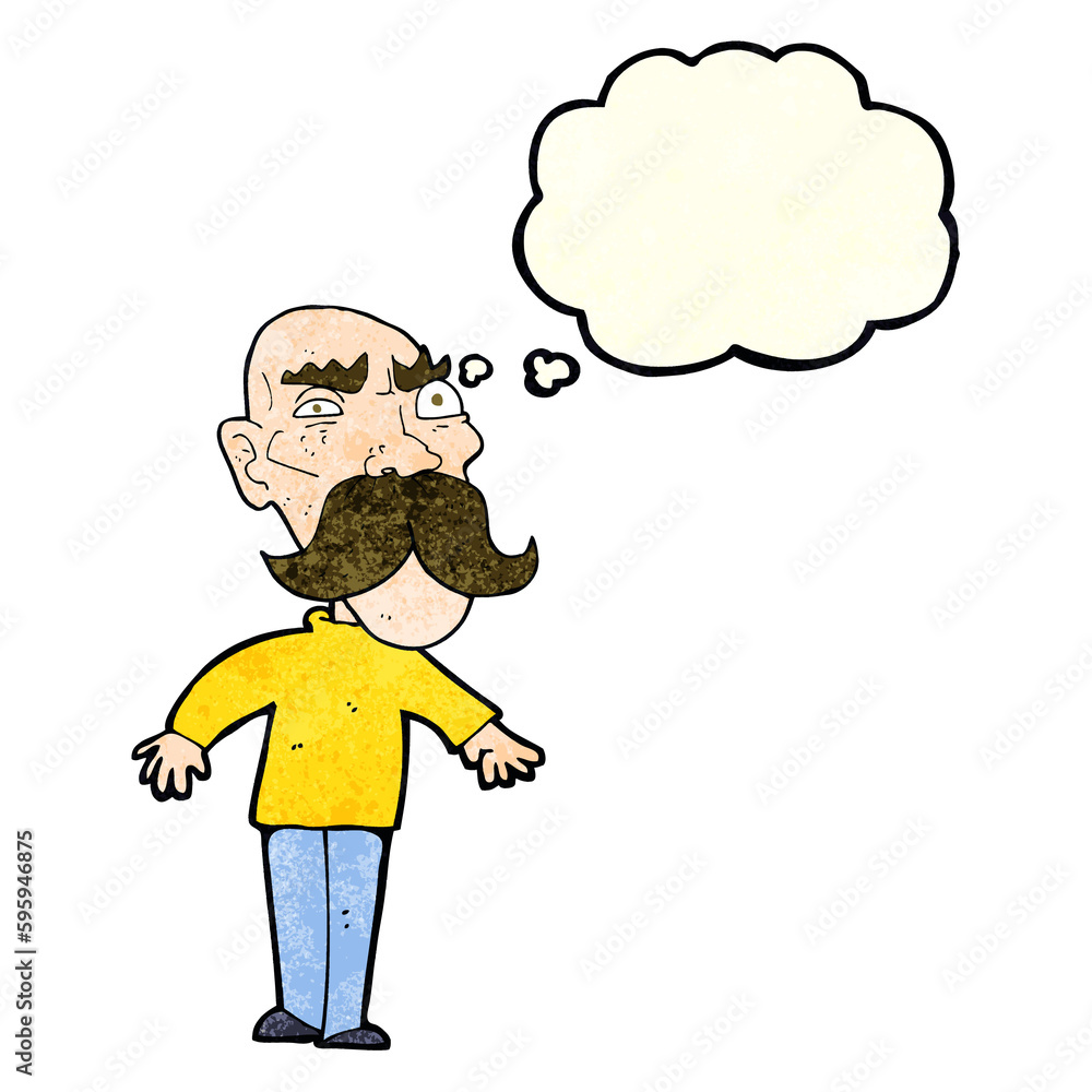 cartoon angry old man with thought bubble cartoon angry old man with thought bubble