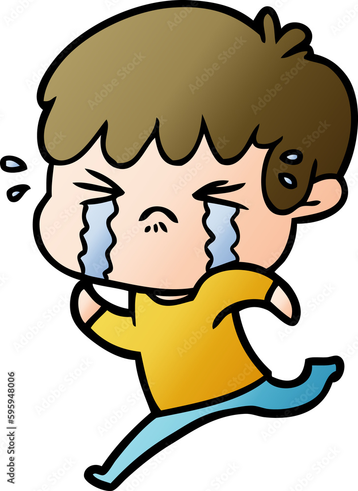 cartoon boy crying