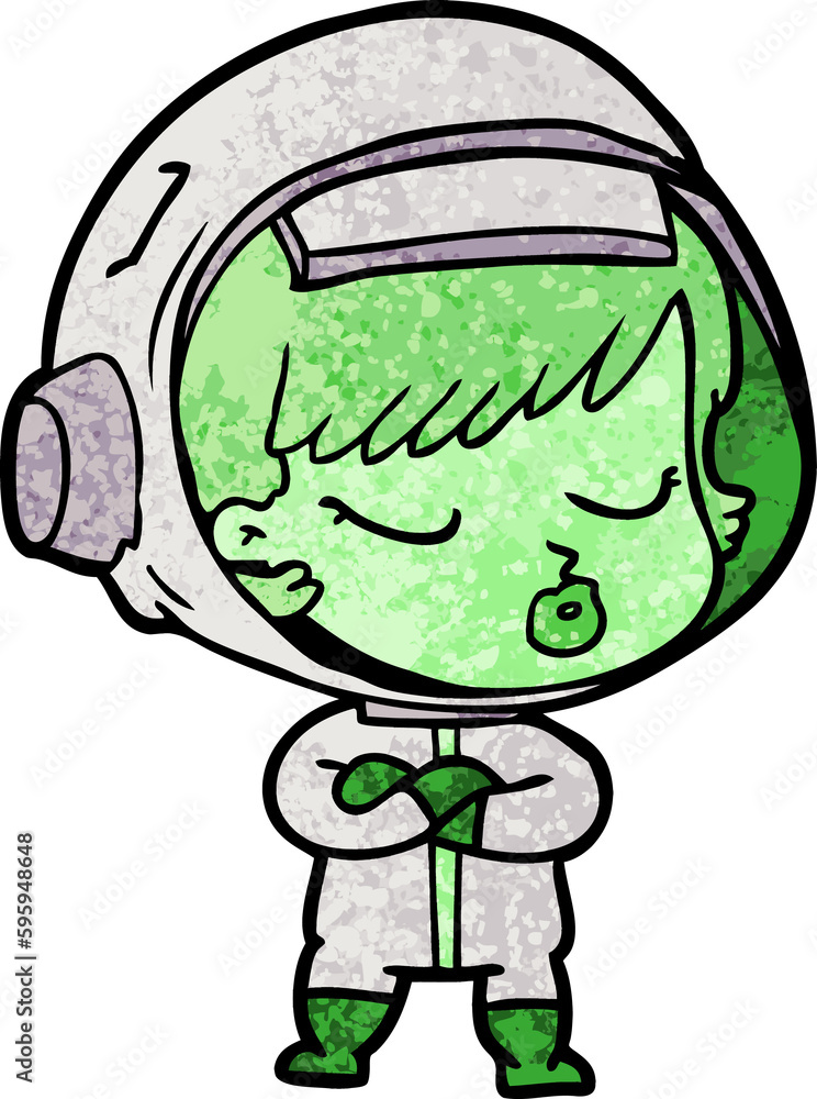 cartoon pretty astronaut girl cartoon pretty astronaut girl