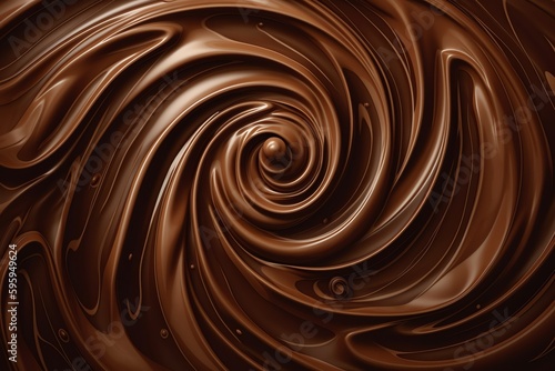 Chocolate Swirl Background. Generative AI